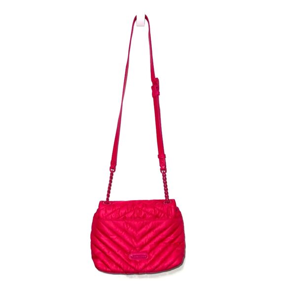 Rebecca Minkoff Quilted Nylon Crossbody Bag - Acid Pink - Picture 3 of 8